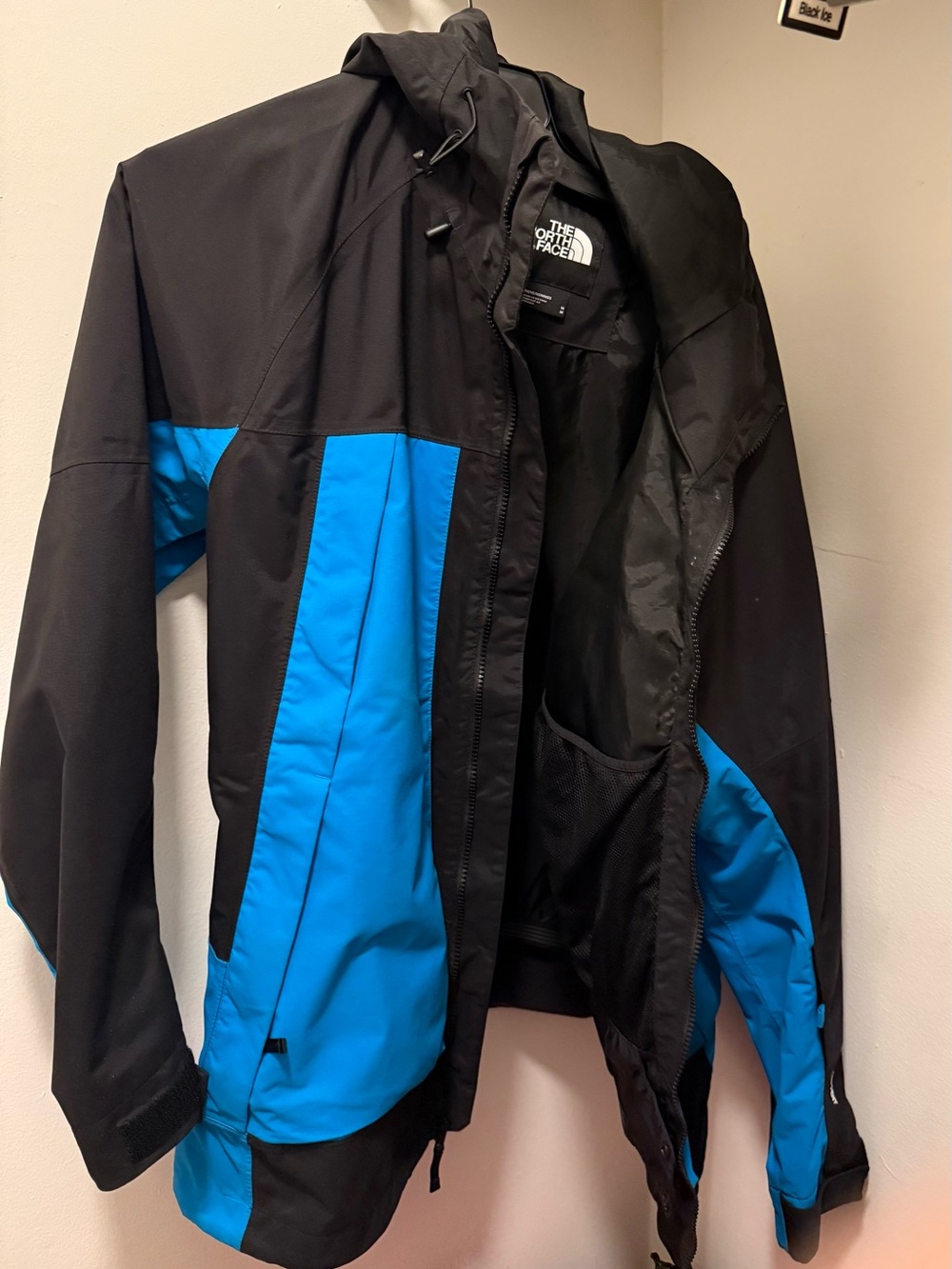 The North Face Men’s Black and Blue Ski Jacket with Hood